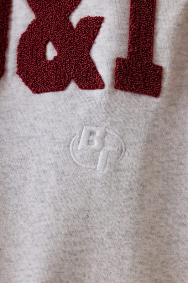 Oversized Crew Neck Sweatshirt in Heather Grey - Image 4
