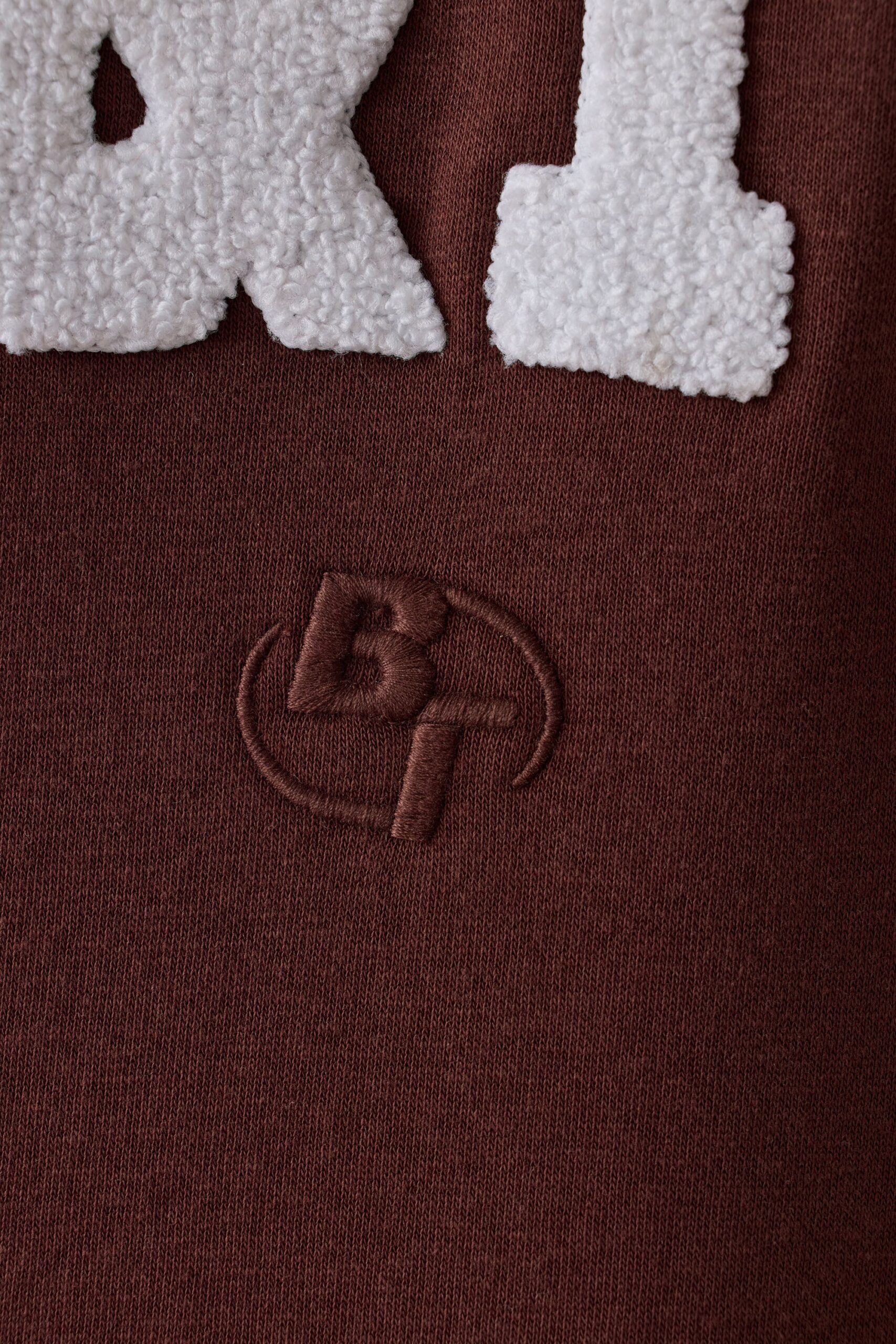 Oversized Hooded Sweatshirt in Mahogany - Image 4