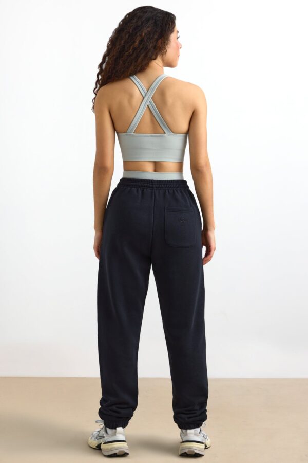 Mid-Rise Joggers in Black - Image 2