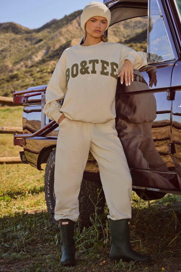 Mid-Rise Joggers in Bone - Image 8