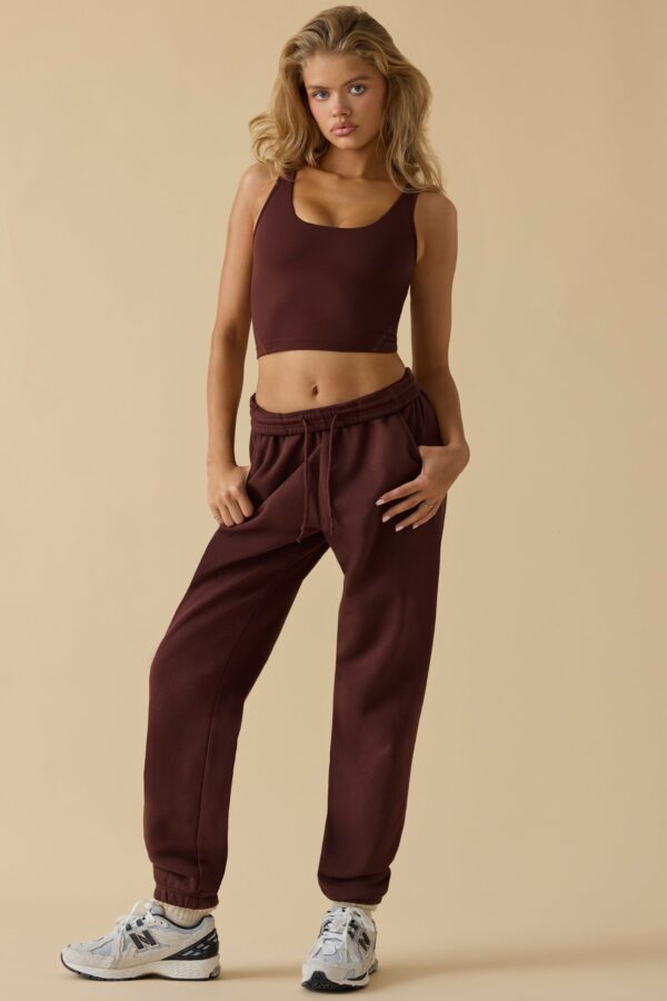 Mid-Rise Joggers in Mahogany - Image 10