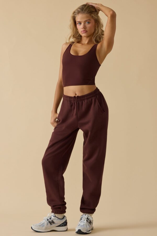 Mid-Rise Joggers in Mahogany - Image 6