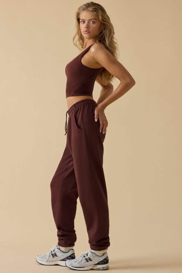 Mid-Rise Joggers in Mahogany - Image 3