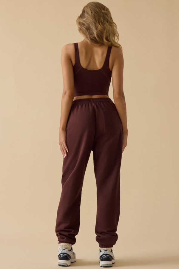 Mid-Rise Joggers in Mahogany - Image 2