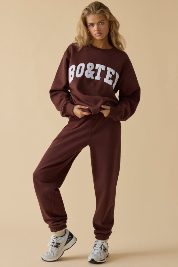 Mid-Rise Joggers in Mahogany - Image 8