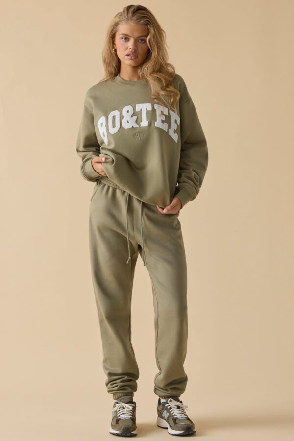 Mid-Rise Joggers in Soft Olive - Image 10