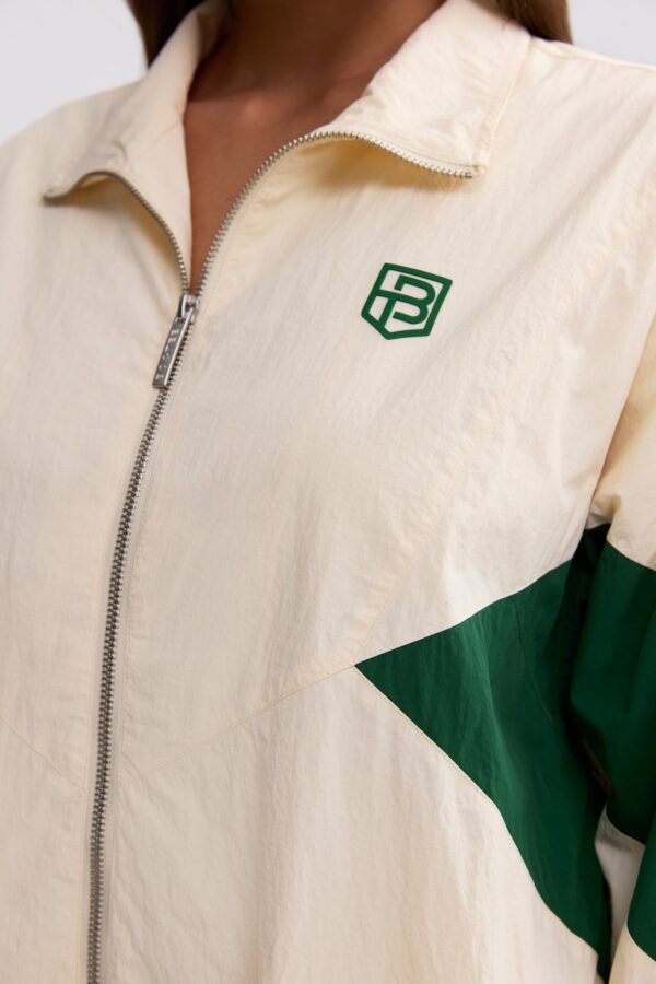 Oversized Colourblock Track Jacket in Marble - Image 4