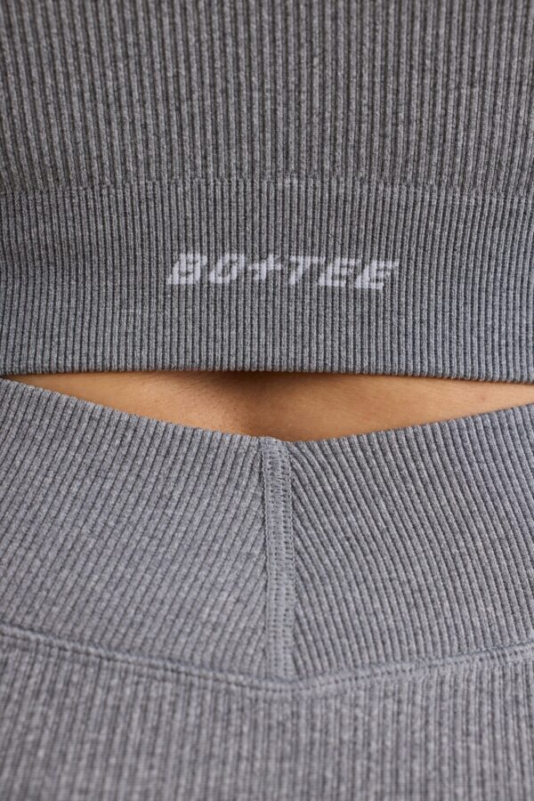 FlexiRib Cropped Jacket in Grey Melange - Image 4