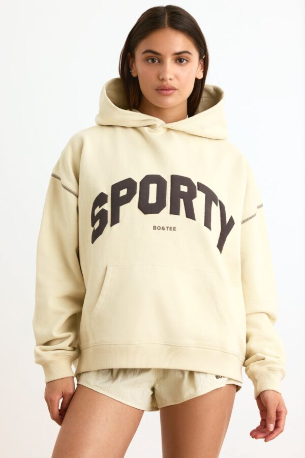 Oversized Hoodie in Bone - Image 6