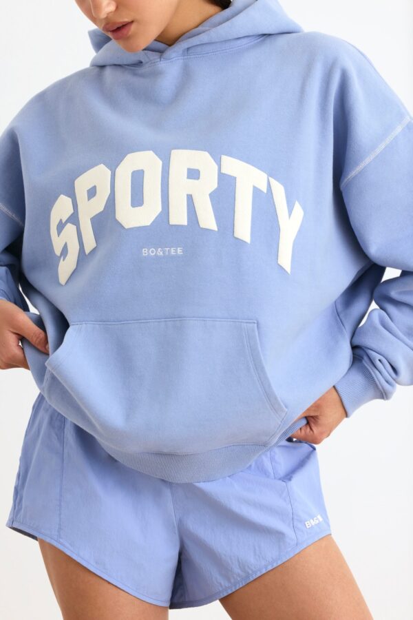 Oversized Hoodie in Lavender Blue - Image 4