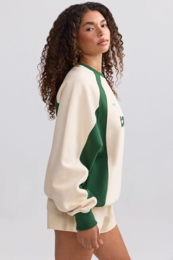Oversized Colourblock Sweatshirt in Marble - Image 3