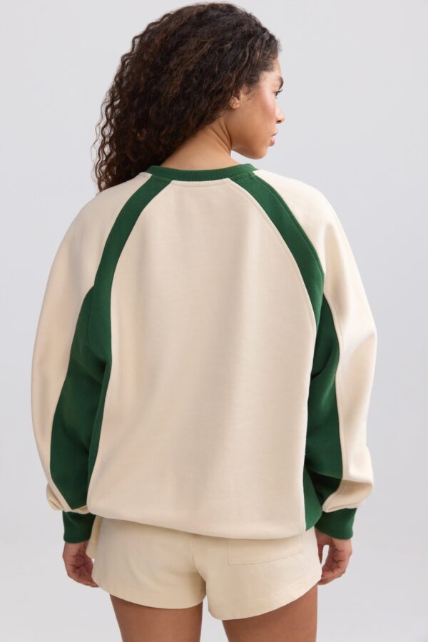Oversized Colourblock Sweatshirt in Marble - Image 2