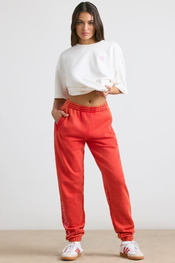 Petite Oversized Joggers in Red - Image 9