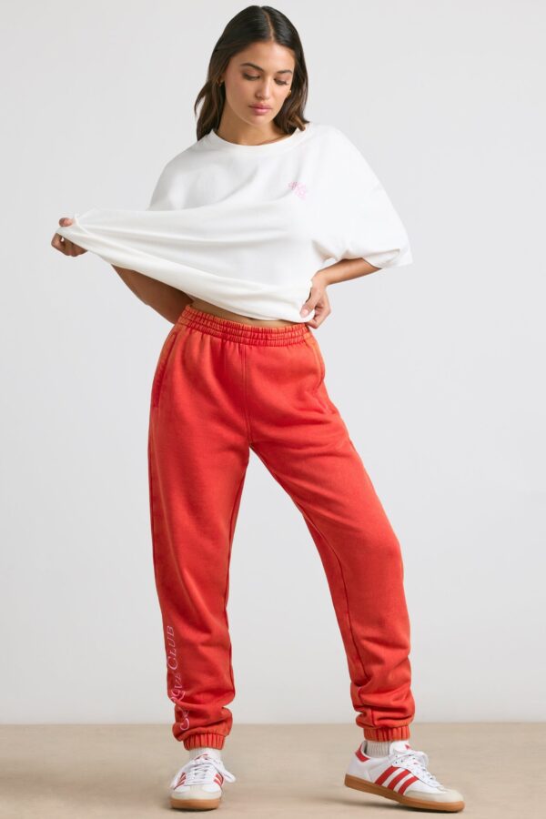 Petite Oversized Joggers in Red - Image 5