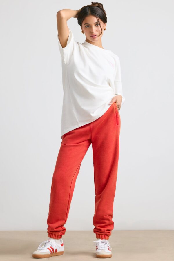 Petite Oversized Joggers in Red - Image 6