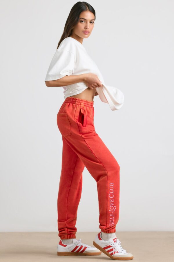 Petite Oversized Joggers in Red - Image 3