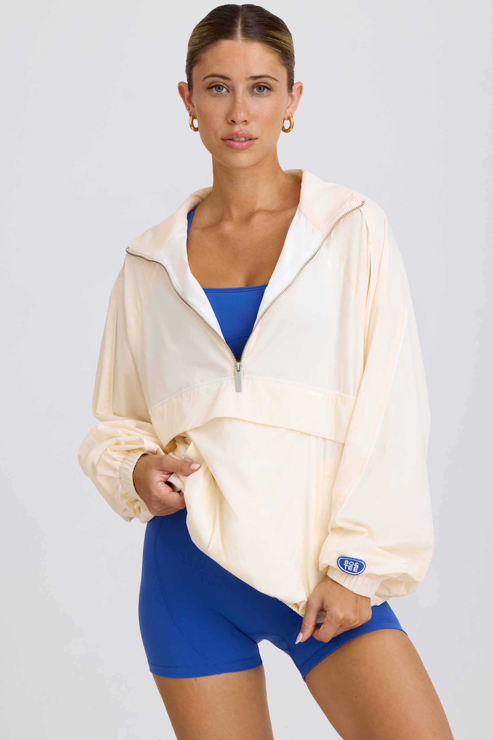 Oversized Track Jacket in White - Image 5