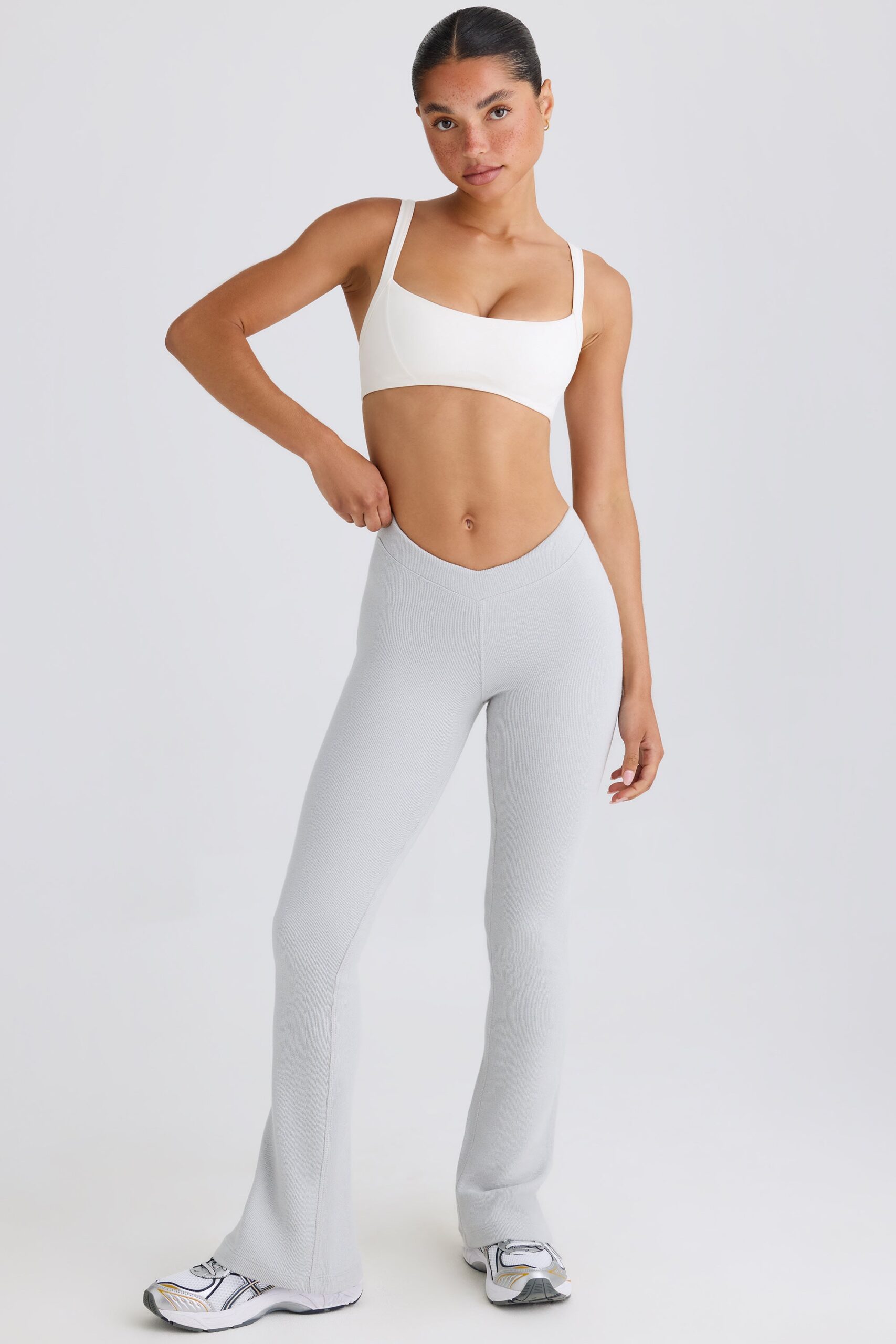 Petite Flared Trousers in Pacific Grey - Image 5