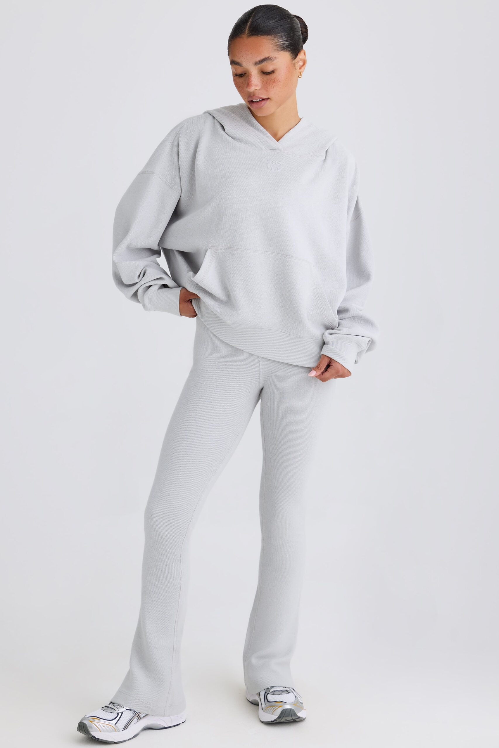 Petite Flared Trousers in Pacific Grey - Image 6