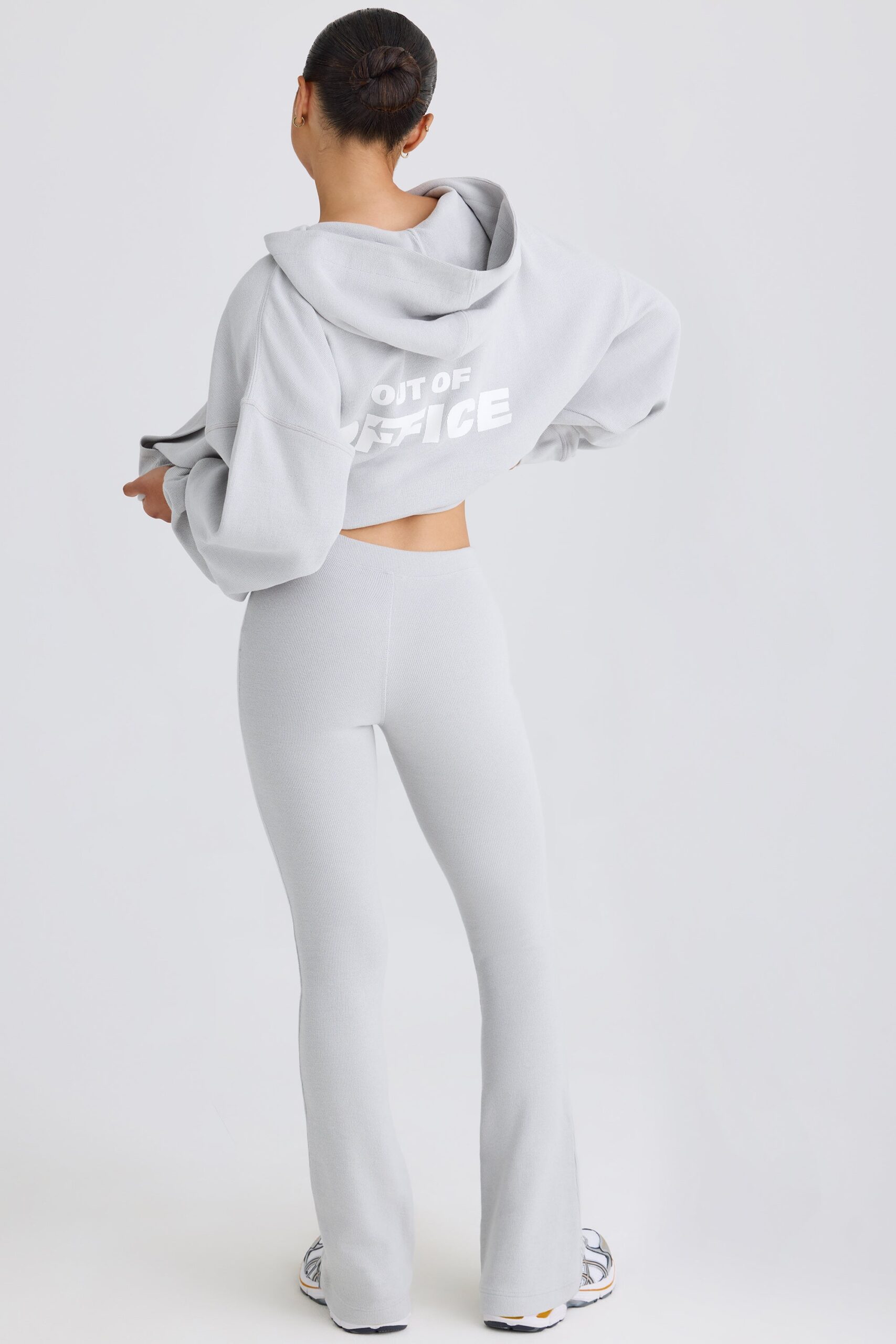 Petite Flared Trousers in Pacific Grey - Image 2