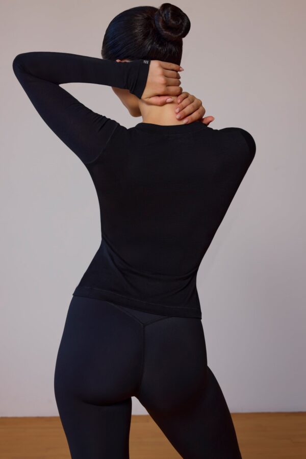 Full-Length Cardigan in Black - Image 2