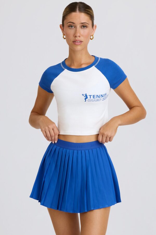 Graphic-Print Cropped T-Shirt in White - Image 8