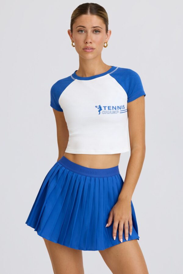 Graphic-Print Cropped T-Shirt in White - Image 7