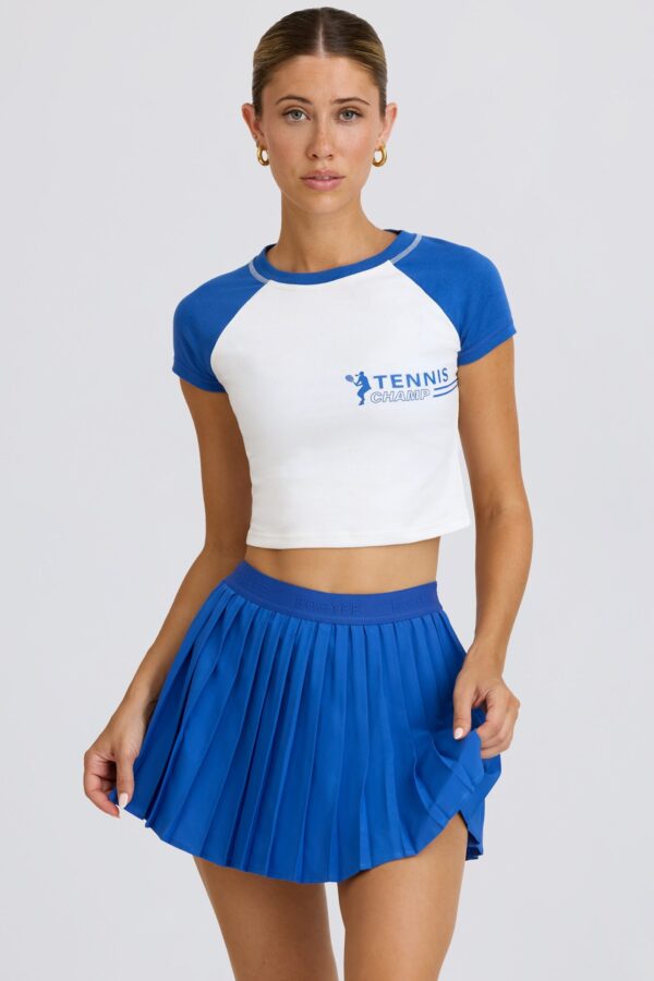 Graphic-Print Cropped T-Shirt in White - Image 6