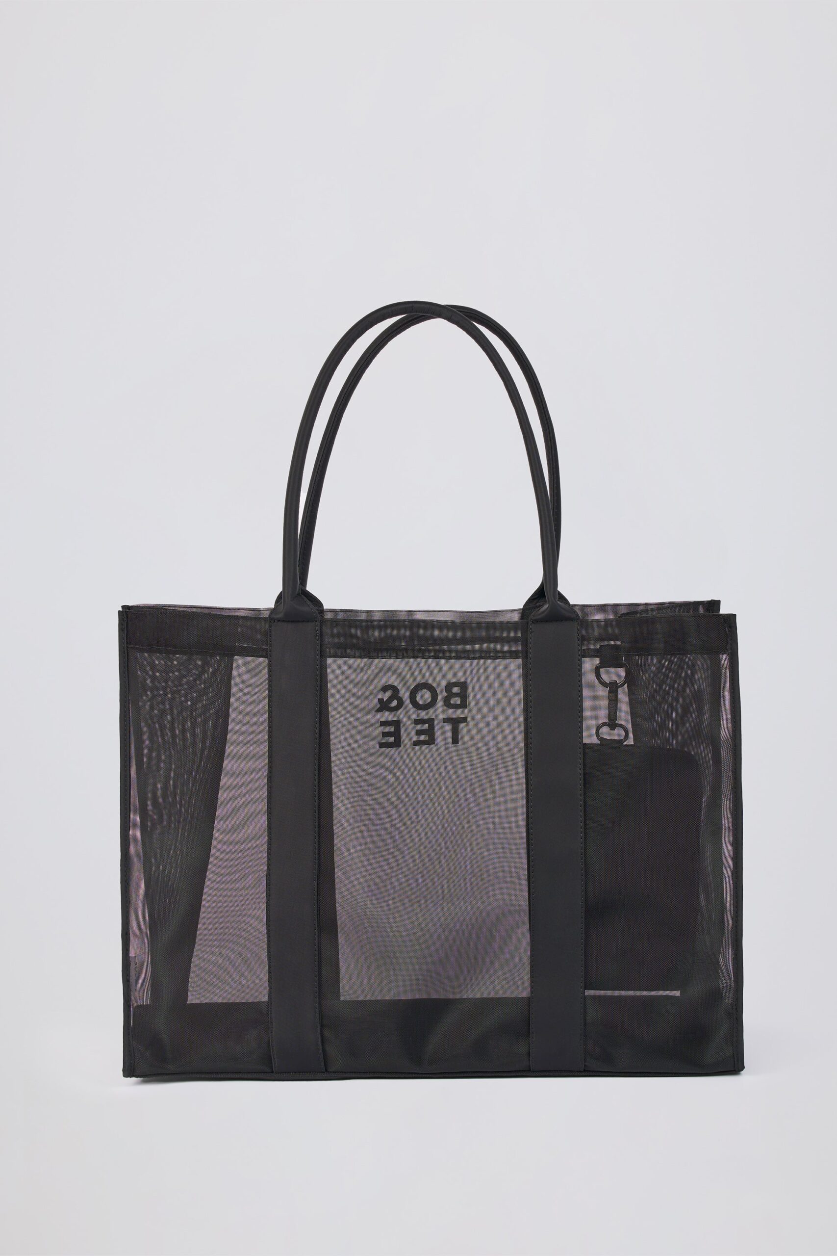 Mesh Tote Bag in Black - Image 6