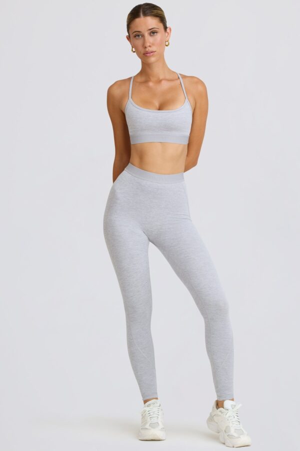 Petite Soft Active Leggings in Grey Marl - Image 4
