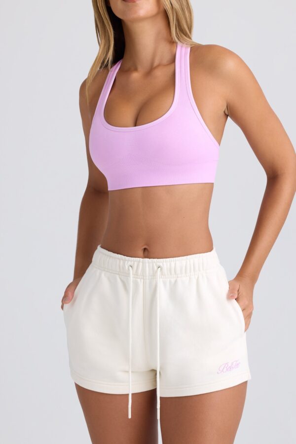 Mid-Rise Sweat Shorts in Eggshell - Image 5
