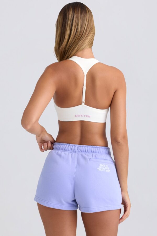 Mid-Rise Sweat Shorts in Periwinkle - Image 2