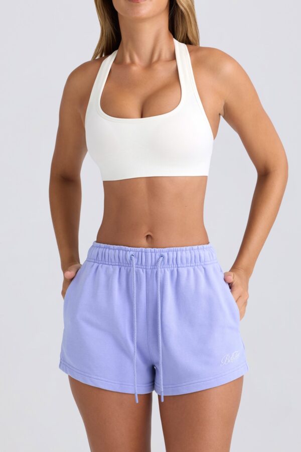 Mid-Rise Sweat Shorts in Periwinkle - Image 4