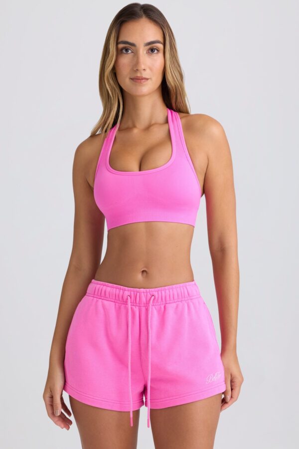 Mid-Rise Sweat Shorts in Sugar Pink - Image 6