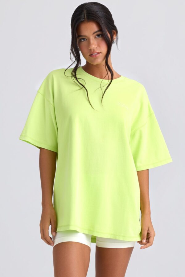 Oversized Short-Sleeve T-Shirt in Key Lime - Image 4