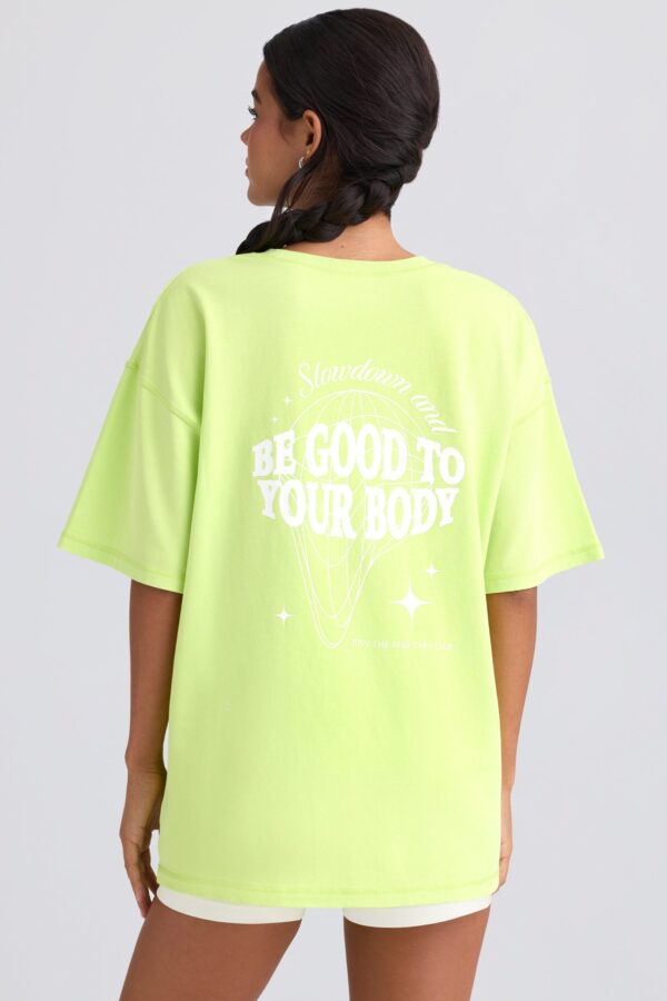 Oversized Short-Sleeve T-Shirt in Key Lime - Image 5