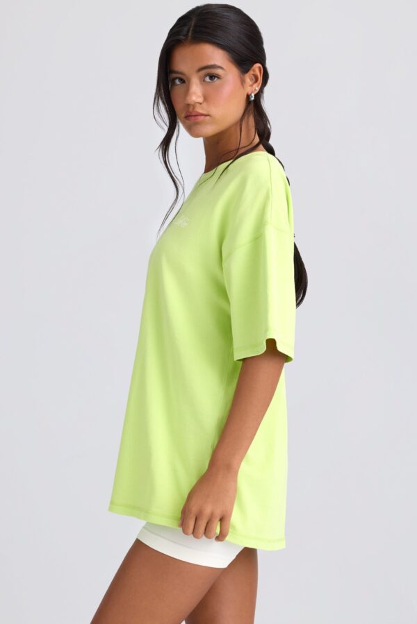 Oversized Short-Sleeve T-Shirt in Key Lime - Image 3