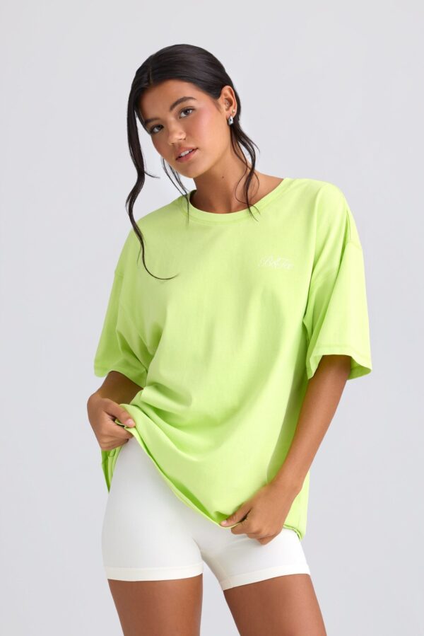 Oversized Short-Sleeve T-Shirt in Key Lime - Image 6