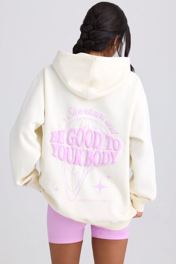 Oversized Hoodie in Eggshell - Image 2