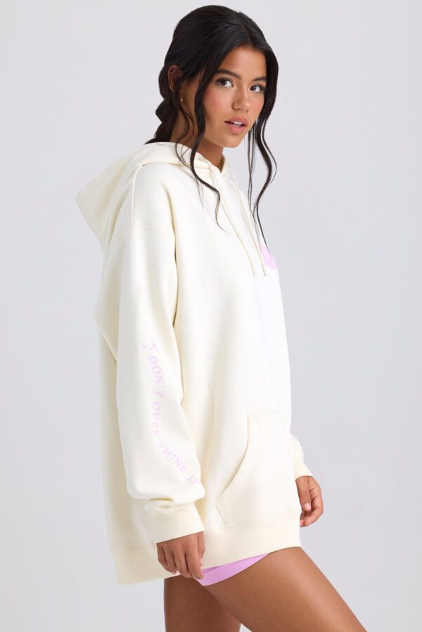 Oversized Hoodie in Eggshell - Image 3