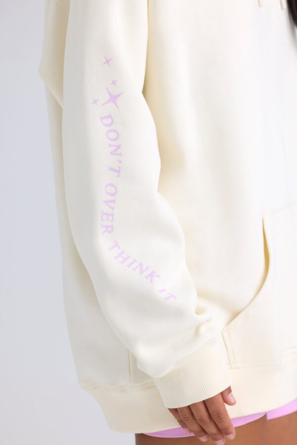 Oversized Hoodie in Eggshell - Image 5