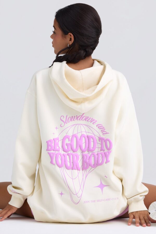 Oversized Hoodie in Eggshell - Image 7