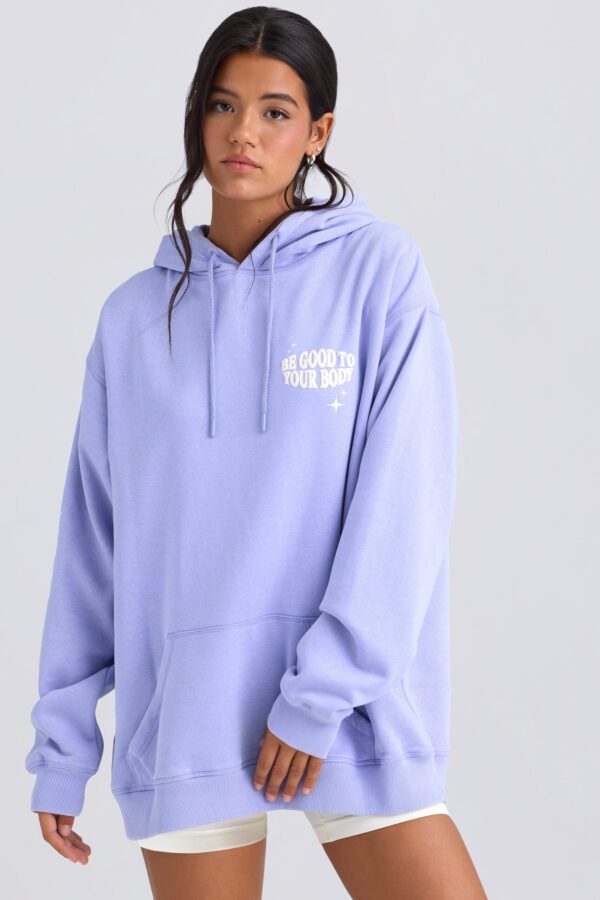 Oversized Hoodie in Periwinkle - Image 7