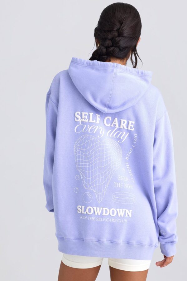 Oversized Hoodie in Periwinkle - Image 2