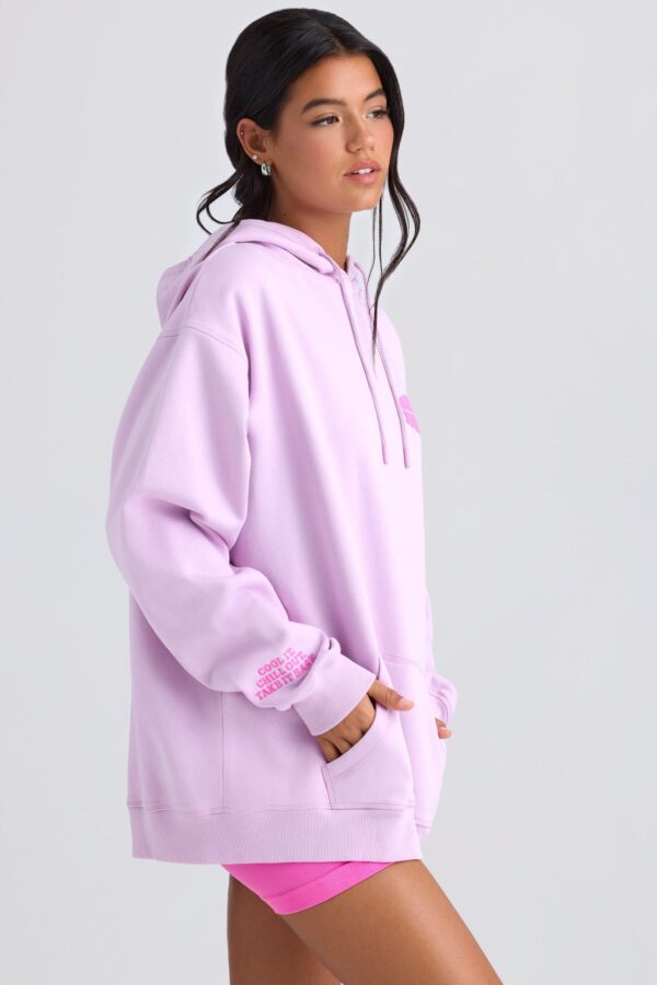 Oversized Hoodie in Violet Pink - Image 3