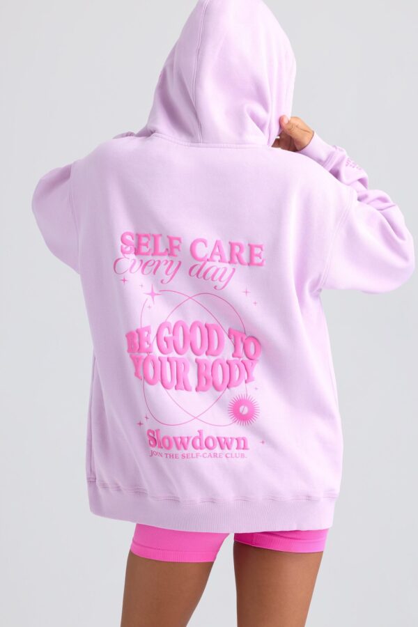 Oversized Hoodie in Violet Pink - Image 7