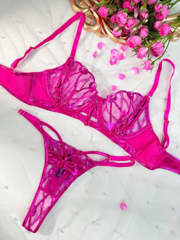 Opulent Magenta Fantasy Lingerie Set - Image 10