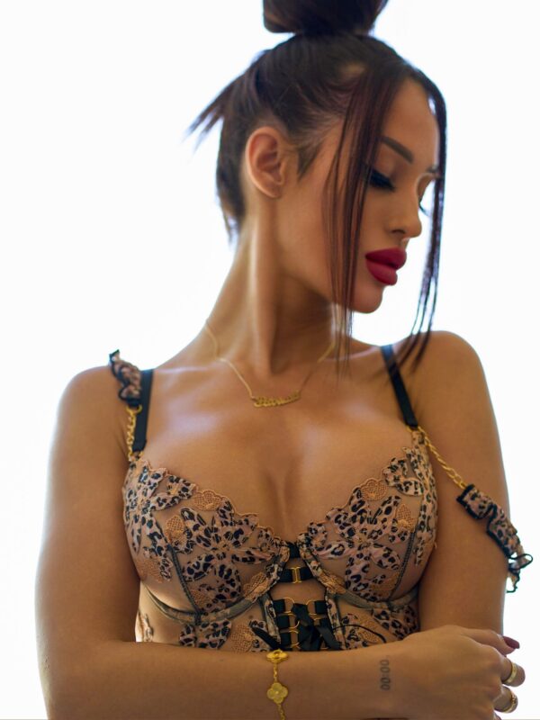 Leopard Flower Lace Lingerie Set - Image 8
