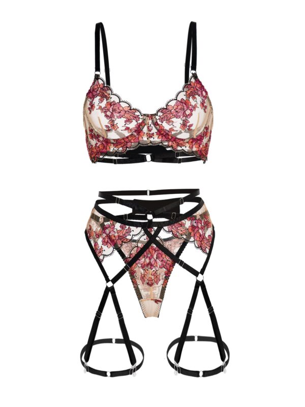Floral Sheer Lace Lingerie Set - Image 10