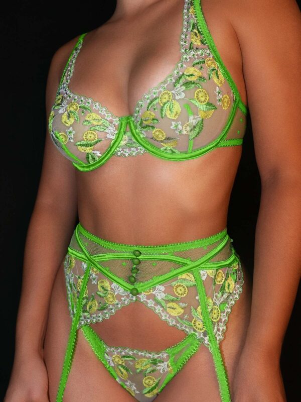 Fresh Lemon Embroidery Lingerie Set - Image 7